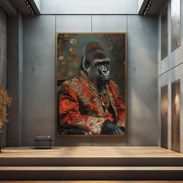 Monkey in Suit Painting
